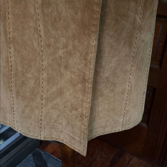 VINTAGE Y2K Express Suede Coat Sz 5/6 - Picture 4 of 11